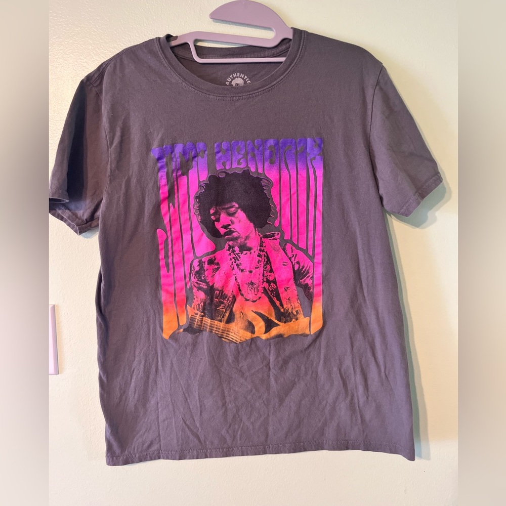 Authentic Hendrix Jimi Hendrix Neon Color-Fade Graphic Print T-Shirt. M.